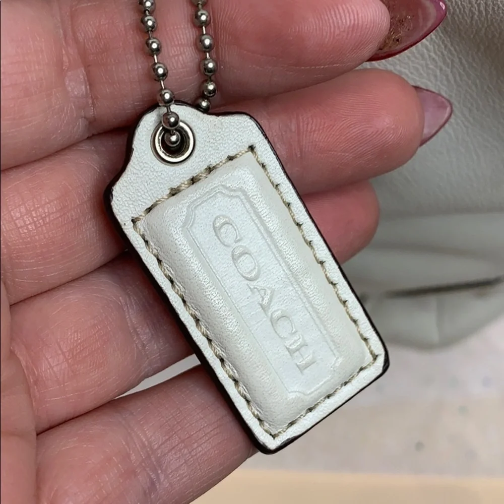 Coach Hampton -F13811 White Leather Satchel